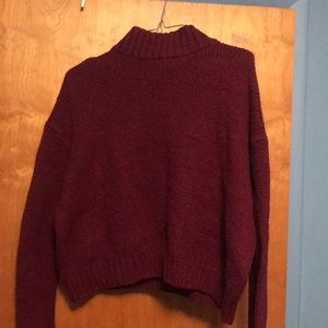 Maroon cowl neck sweater